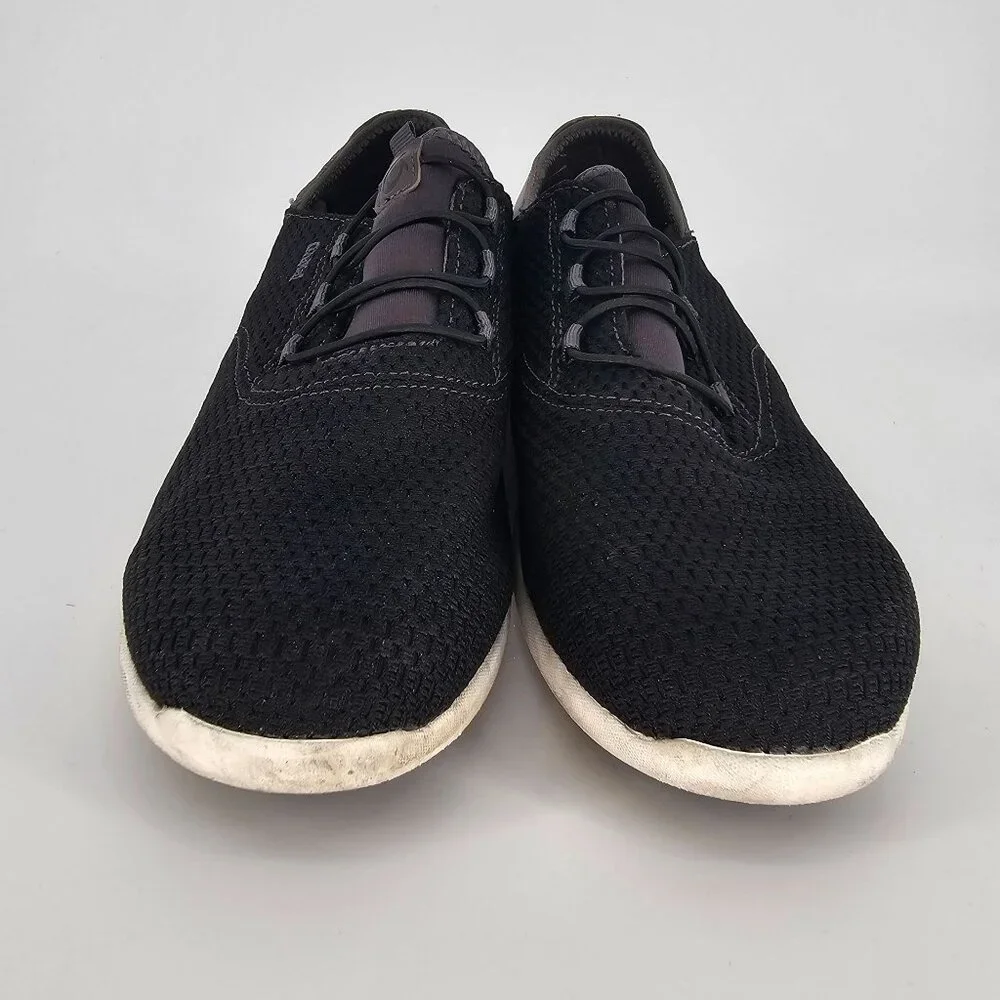 Olukai Mens Alapa Li Shoes 10.5 Black Woven‎ Leather Accents Casual 10395-406C